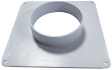 Murflange Ø100 mm - hvid